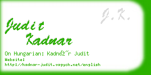 judit kadnar business card